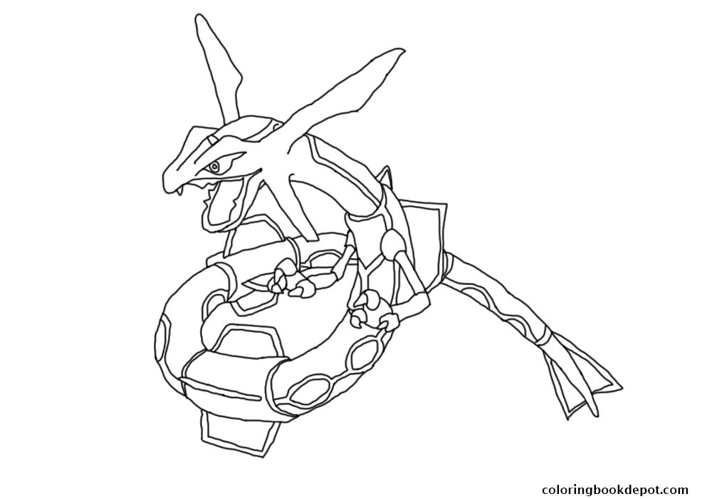 1000x700 Pokemon Mega Rayquaza Coloring Pages