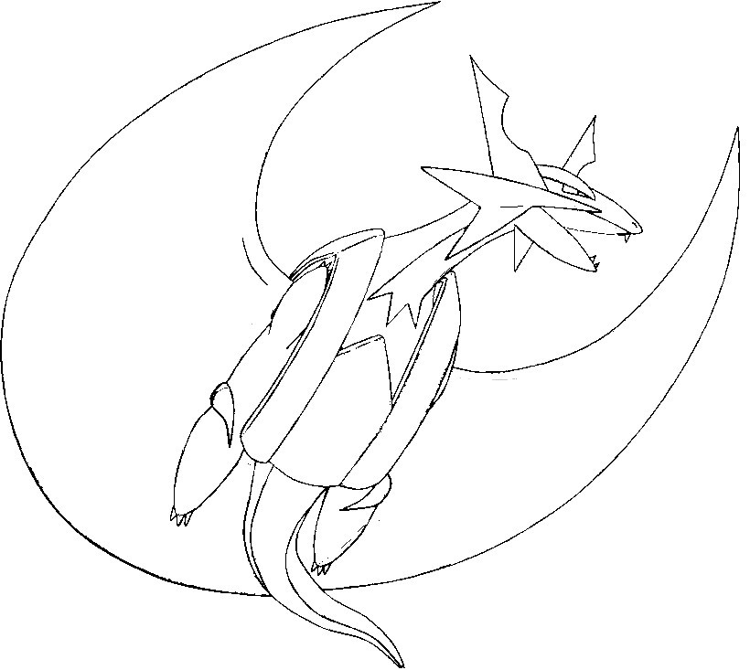 820x733 Coloring Page Mega Evolved Pokemon Mega Salamence