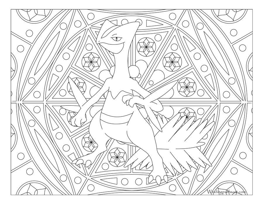 Pokemon Sceptile Coloring Pages