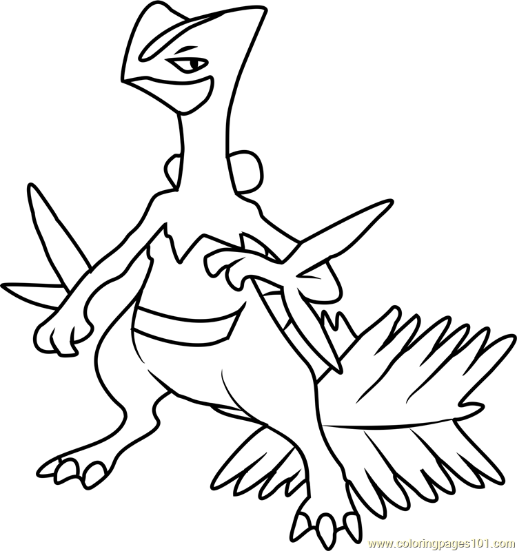 750x800 Sceptile Pokemon Coloring Page