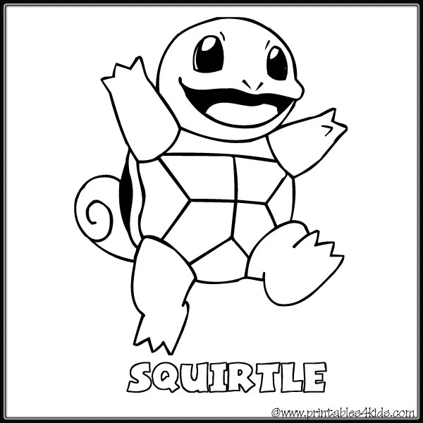 600x600 Pokemon Squirtle Coloring Page Printables For Kids Free Word