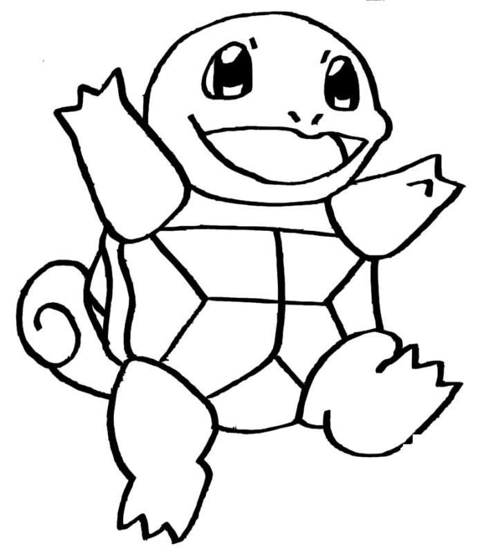 700x794 Squirtle Coloring Page