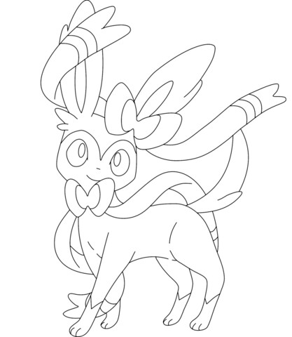 417x480 Pokemon Sylveon Coloring Page Coloring Pages