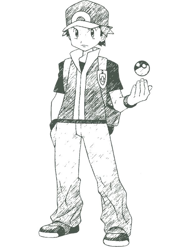 612x792 Fire Red Pokemon Coloring Pages Pokemon Trainer Red