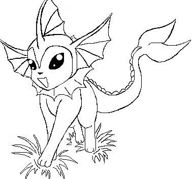 382x353 Vaporeon Coloring Pages Pokemon Go Page Free Pok Mon