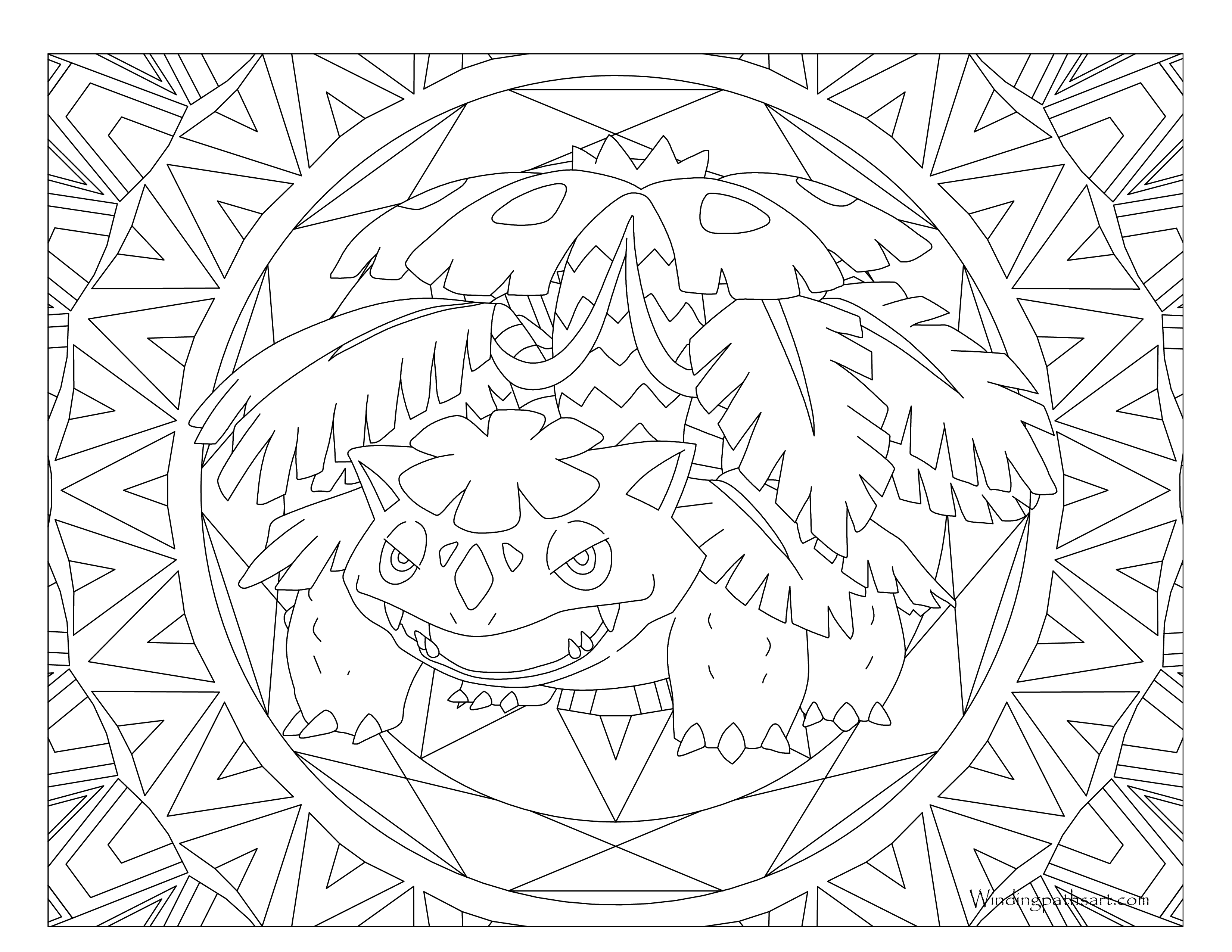 3300x2550 Venusaur Pokemon Coloring Page