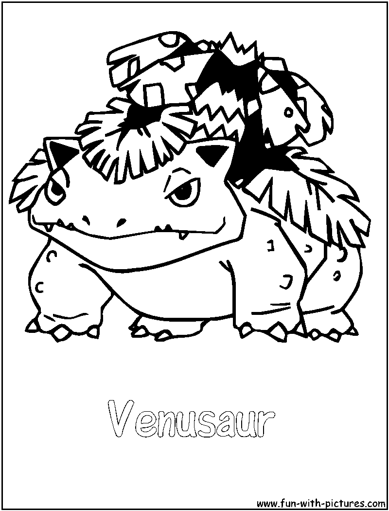800x1050 Venusaur Coloring Page
