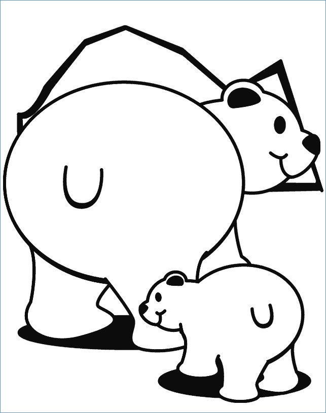 643x815 Polar Bear Winter Animal Coloring Pages