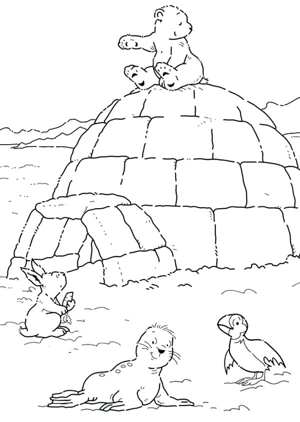 600x843 Polar Bears Coloring Pages Polar Bear Coloring Pages