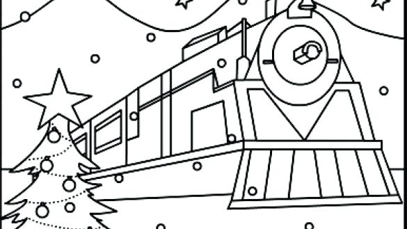 585x329 Polar Express Coloring Page Polar Express Coloring Pages Train