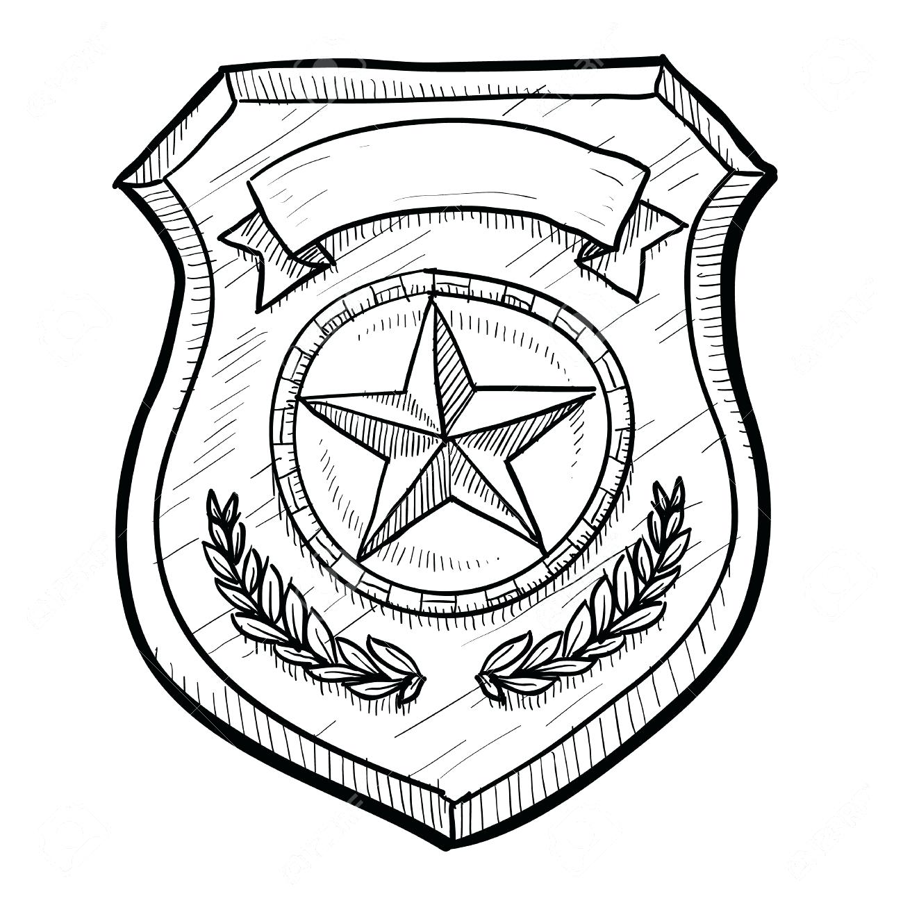 1300x1300 Police Badge Coloring Page Msyldt
