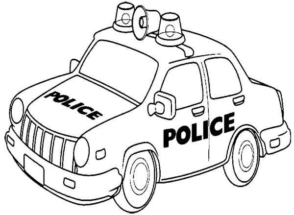 600x439 Printable Police Car Coloring Pages For Kids