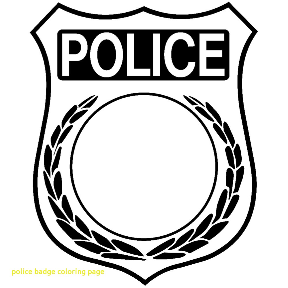 999x998 Police Badge Coloring Page Police Badge Coloring Page With Police