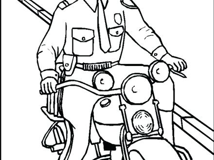 440x330 Police Coloring Pages To Print Free Printable Policeman Coloring