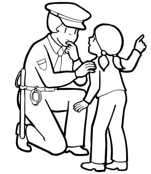 616x708 Policeman Coloring Pages