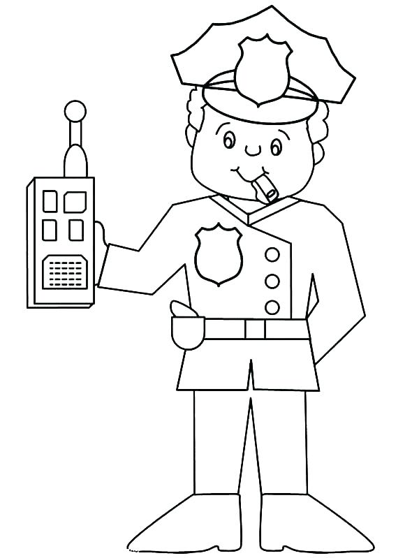 600x799 Policeman Coloring Pages