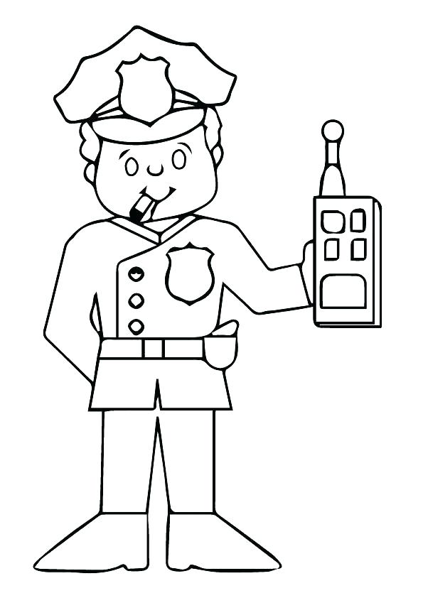 Police Hat Coloring Page at GetDrawings | Free download