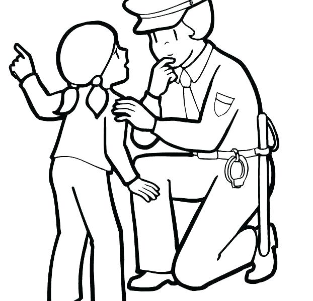 622x600 Police Hat Coloring Page Police Officer Coloring Page Together