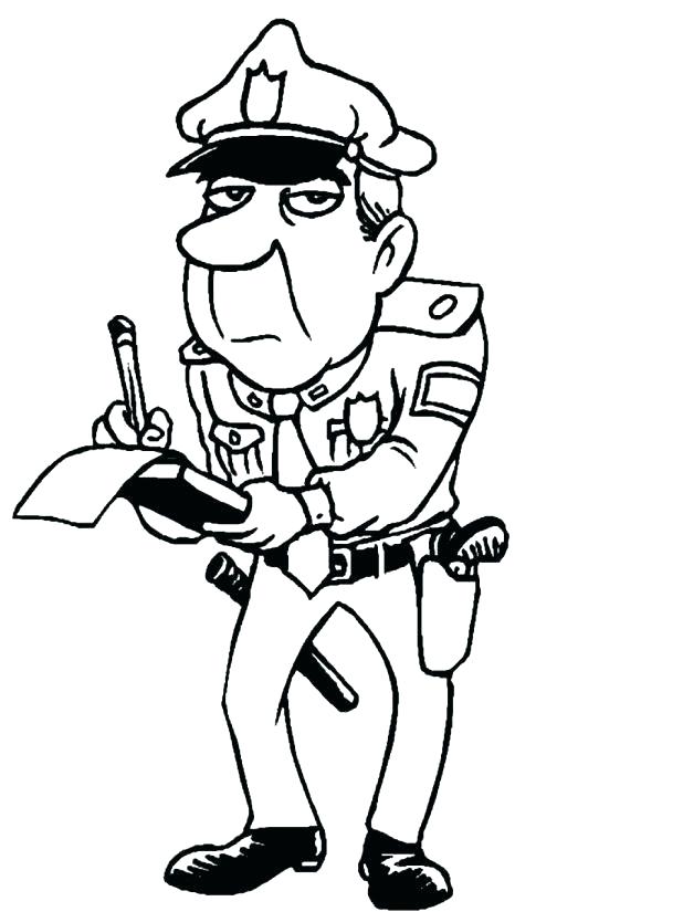 618x825 Police Hat Coloring Page Police Officer Coloring Pages Printable