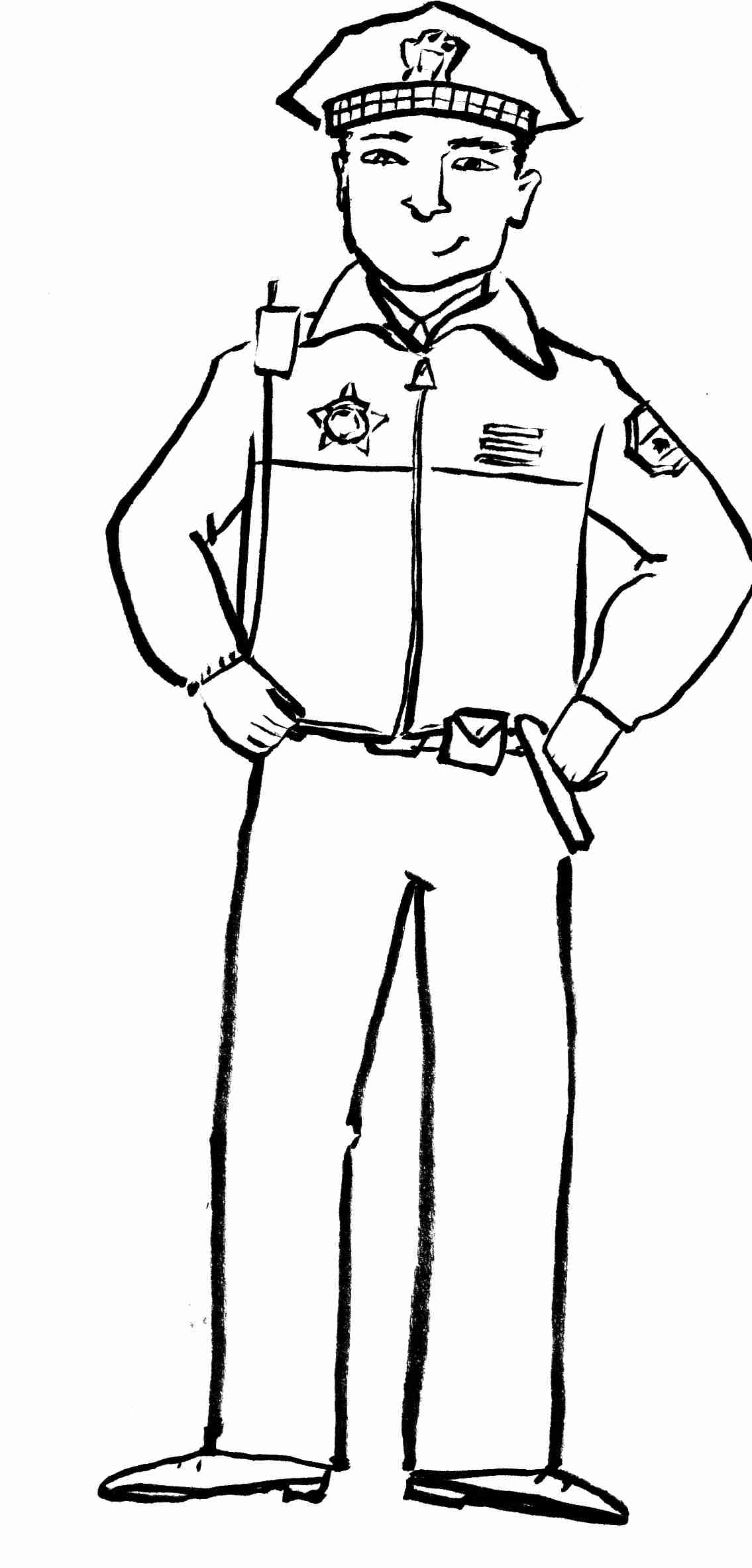 Police Officer Coloring Pages at GetDrawings | Free download