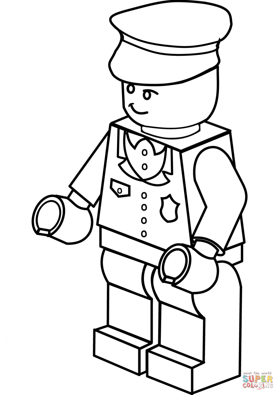 948x1342 Police Officer Coloring Pages For Kids Stock Illustration Image