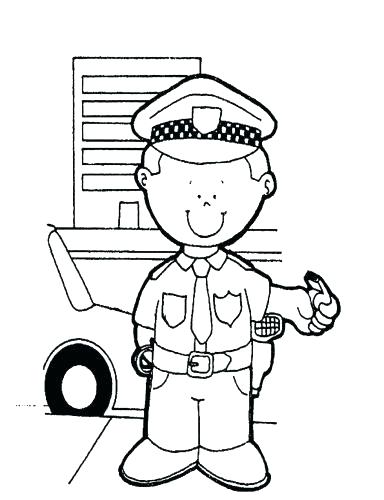 384x500 Police Officer Coloring Pages