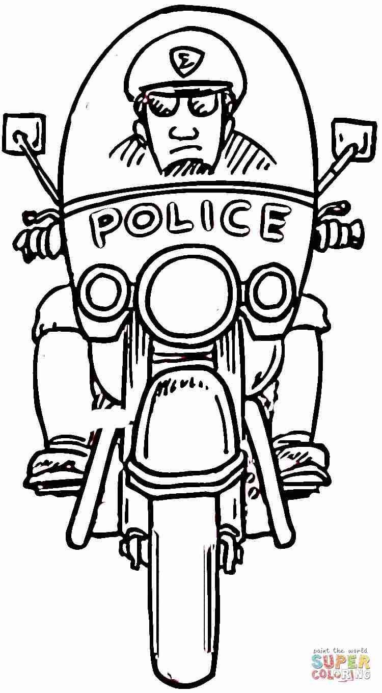 750x1360 Cop Coloring Page Police Officer Hat Pages Uniform Tools For Free