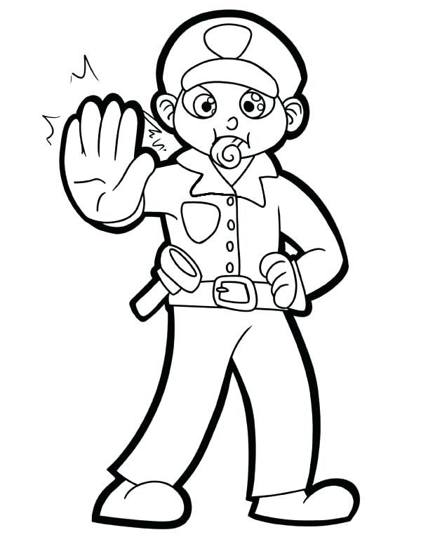 600x765 Coloring Pages Police