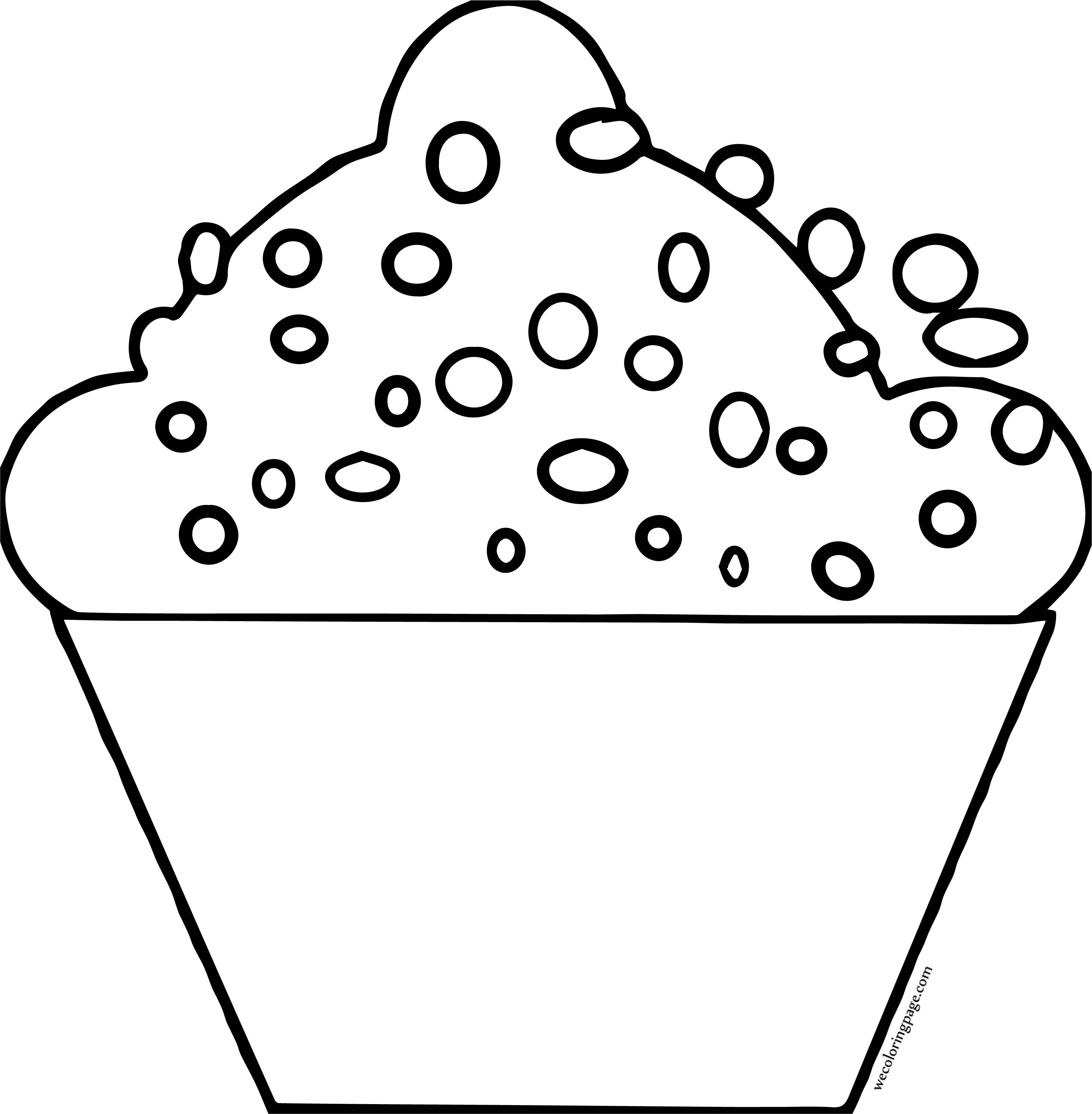 3313x3379 Polka Dot Cupcake Coloring Page Wecoloringpage