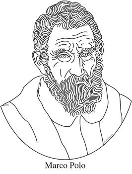 266x350 Marco Polo Clip Art, Coloring Page, Or Mini Poster