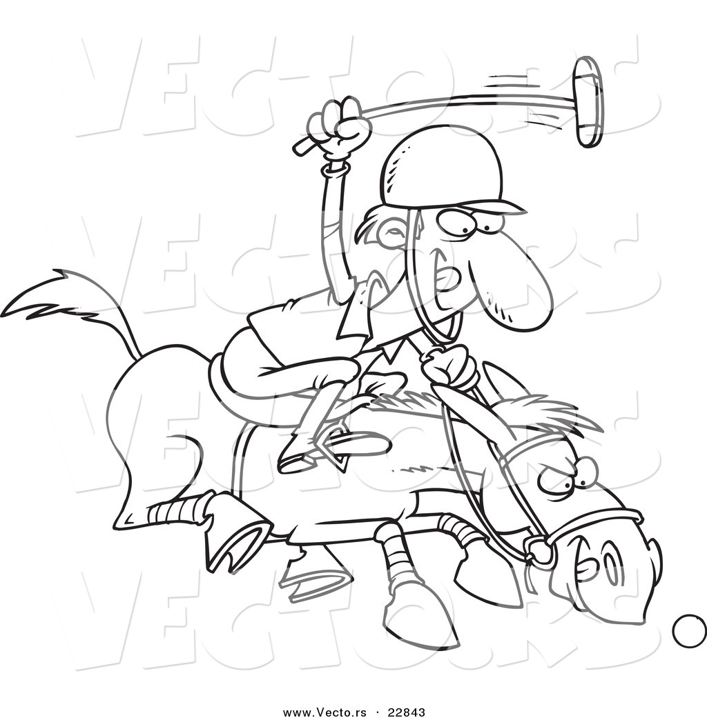 1024x1044 Vector Of A Cartoon Polo Player
