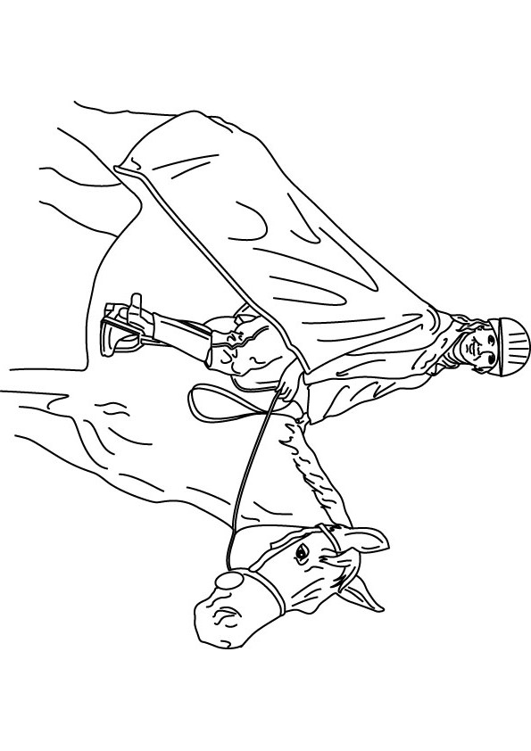 595x842 Download Free Polo Player Coloring Page