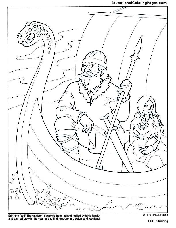 612x792 Eric The Red Coloring Page Mystery Of History Volume Lesson