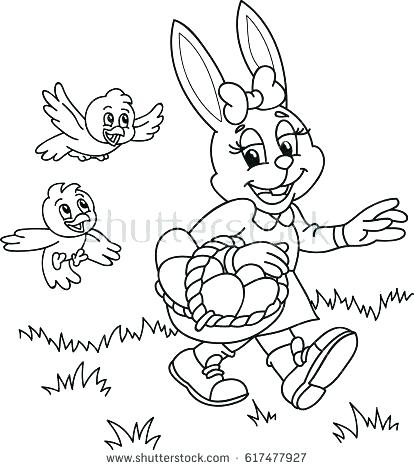 414x470 Froglet Outline Kids Coloring Coloring Page Outline Cartoon Bunny
