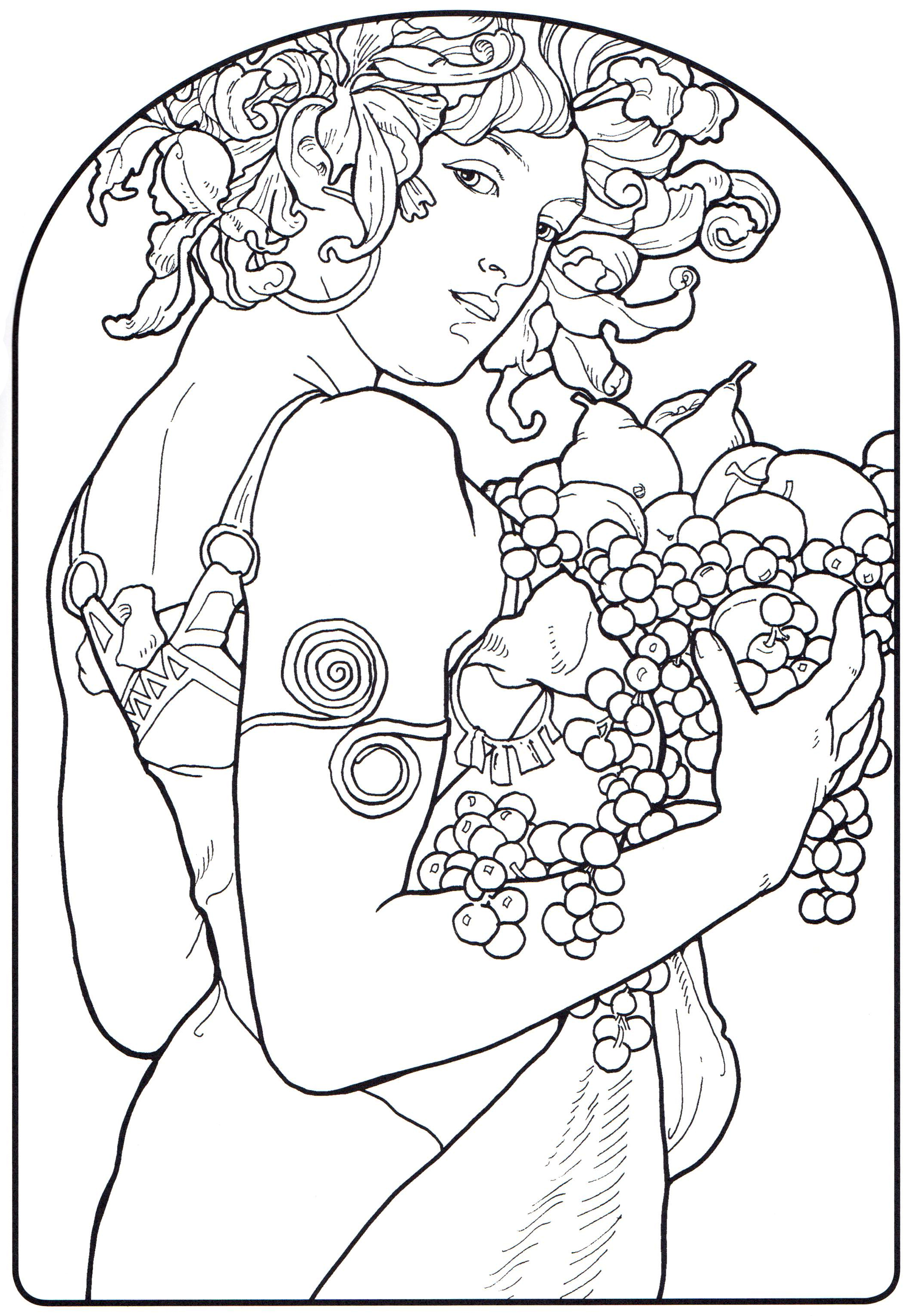 Pomegranate Coloring Page