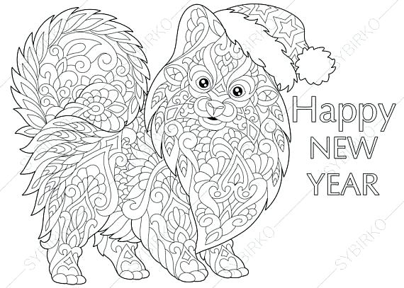 570x407 Pomeranian Coloring Pages
