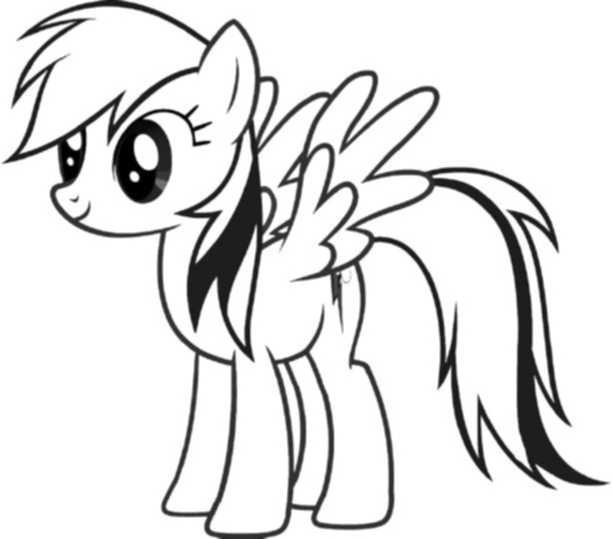 612x539 Cute My Little Pony Coloring Pages Rainbow Dash