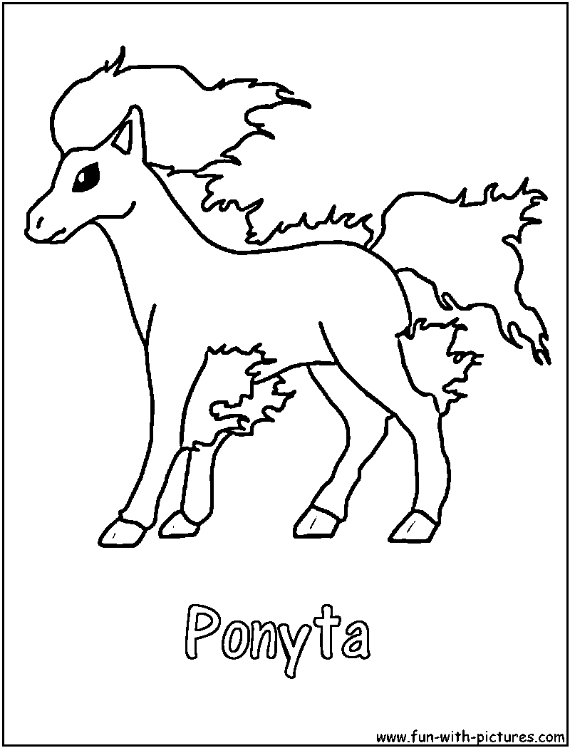 800x1050 Pokemon Ponyta Coloring Page