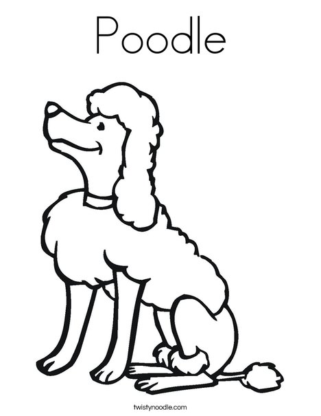 468x605 Poodle Coloring Page