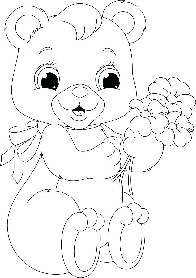 634x900 Cute Bear Coloring Pages Pooh Bear Coloring Pages Cute Bear