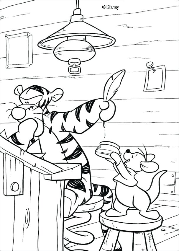 607x850 Pooh Coloring Pages Piglet Piglet With A Butterfly Coloring Page