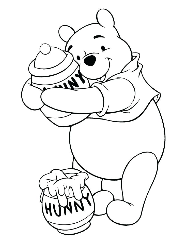 736x950 Pooh Coloring Pages With Bear Coloring Pages Disney Winnie