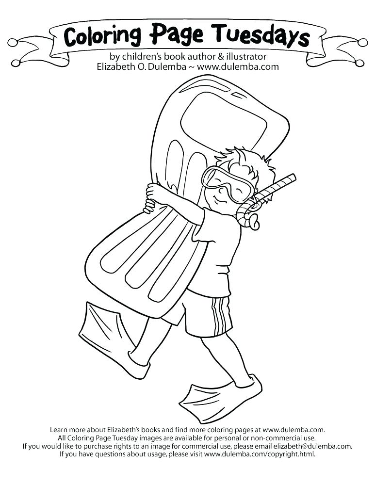 773x1000 Swimming Coloring Page