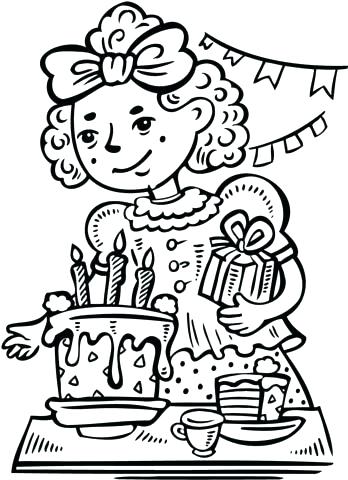 348x480 Party Coloring Pages Birthday Party Coloring Page Click To See