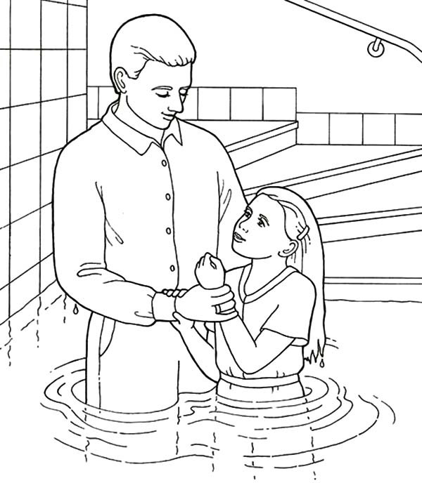 600x688 Pool Party Coloring Pages Baptism In A Pool Coloring Pages Best