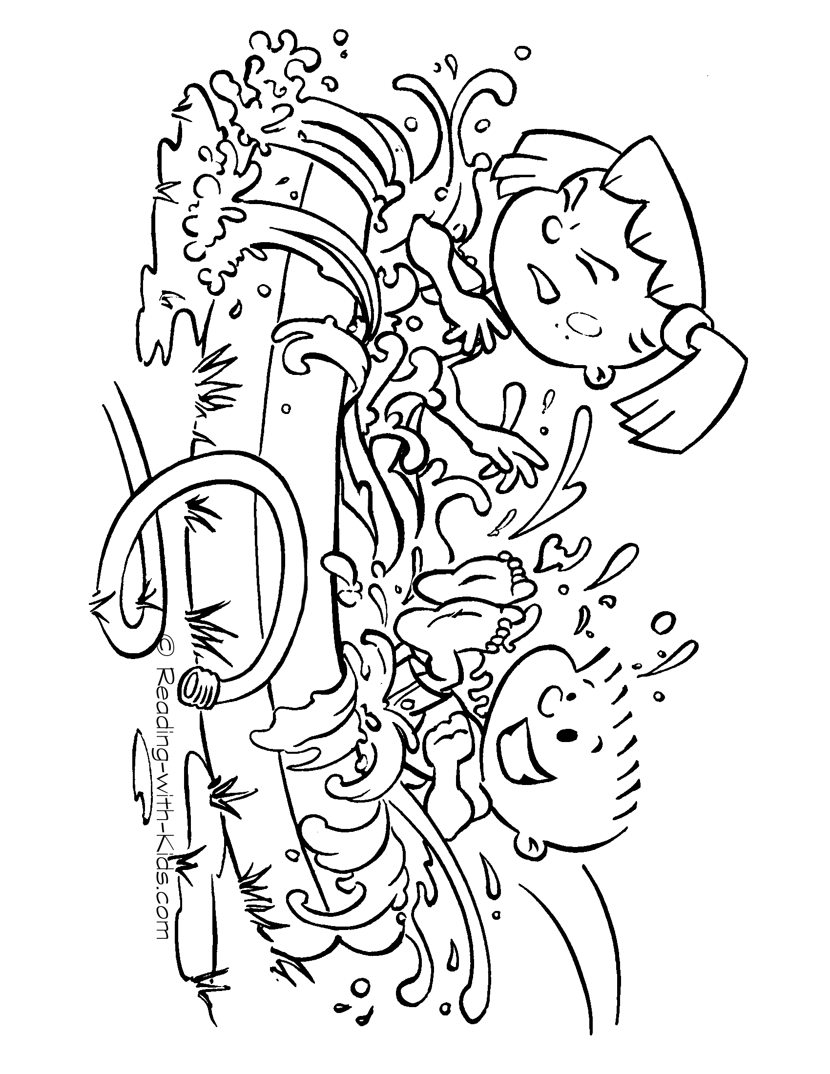 1700x2200 Summer Pool Party Coloring Page Seasons Summer