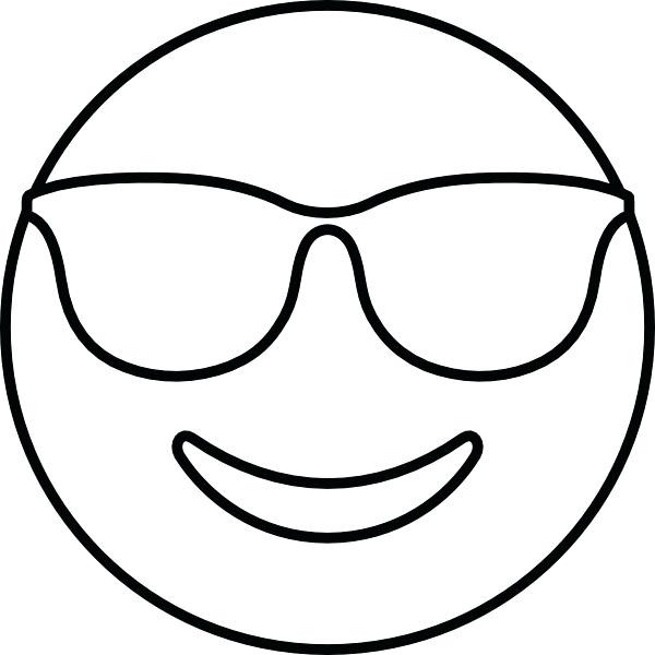 600x600 Poop Emoji Coloring Page