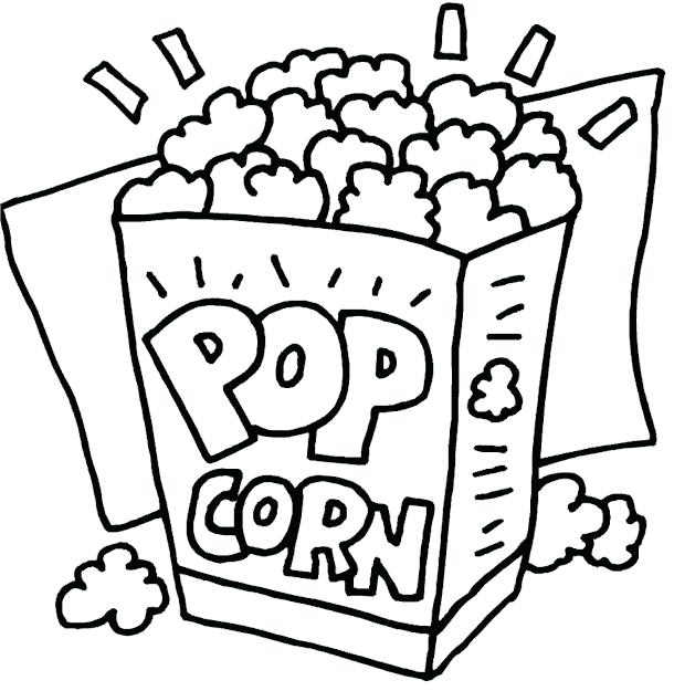 610x625 Pop Art Coloring Pages Pop Art Coloring Pages Popcorn Cooking
