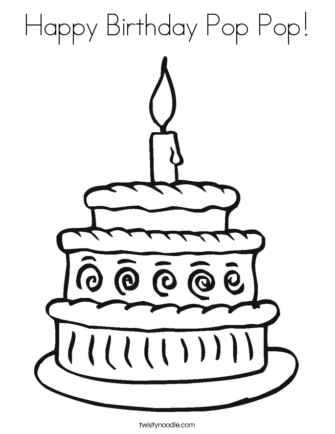 685x886 Happy Birthday Pop Pop Coloring Page