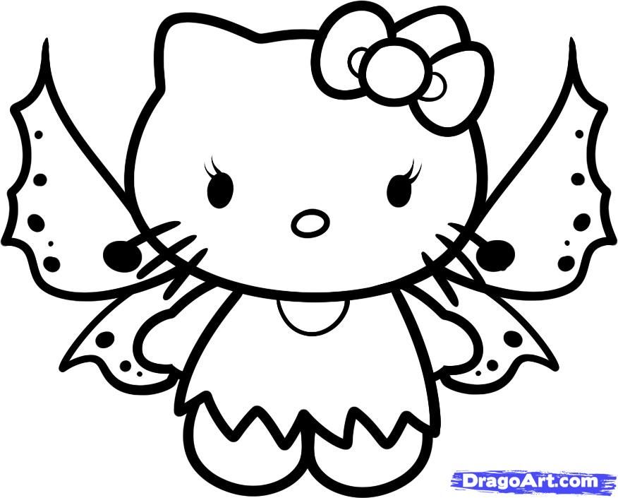 876x705 Baby Hello Kitty Coloring Pages How To Draw Fairy Hello Kitty